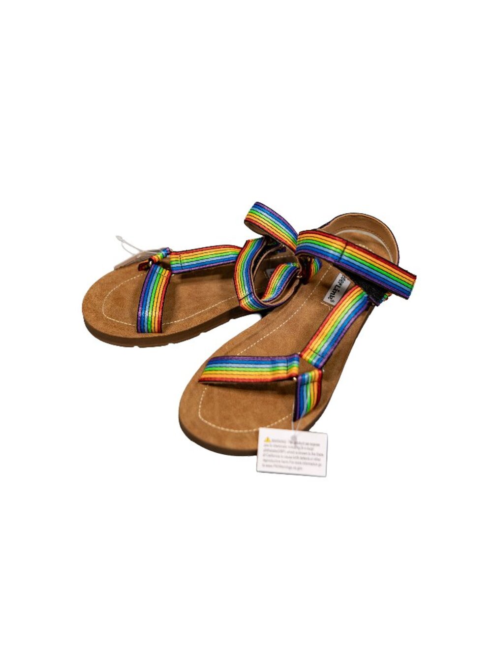NWT Forever Link Rainbow Velcro Strap Sandals - Women's 7